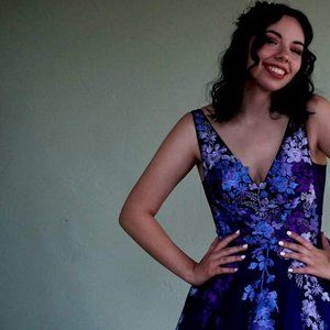 Stunning Jovani Purple Ball Gown Size 4